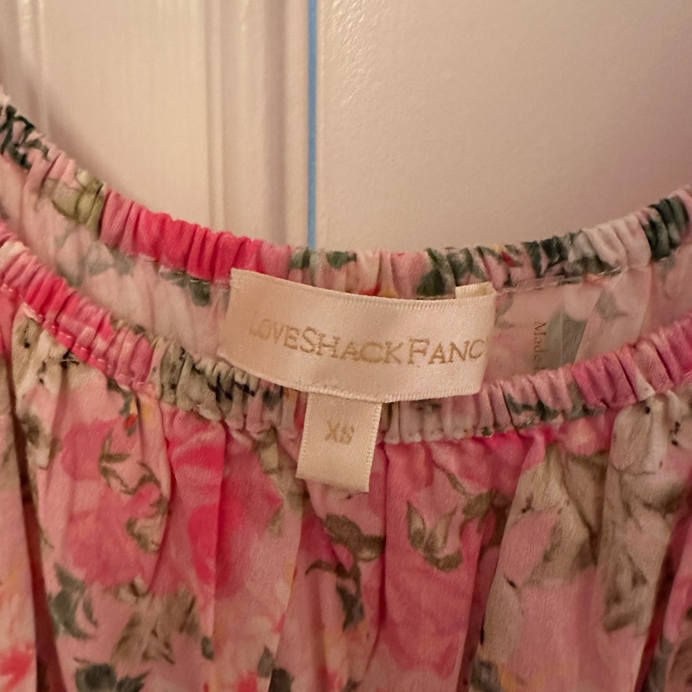 LoveShackFancy LoveShackFancy Vernon Shirred Cotton Floral Dress - Picture 3 of 6